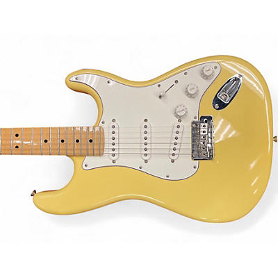 Used 2018 Fender Player Stratocaster Yellow Solid Body Electric Guitar