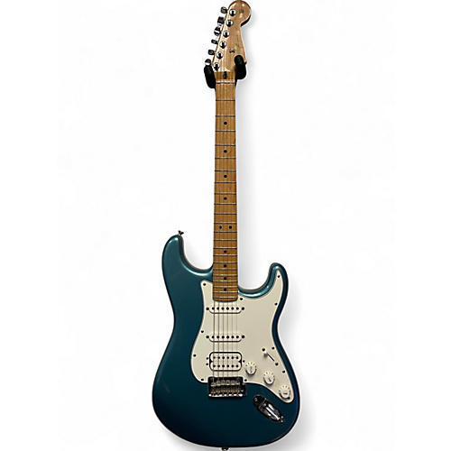 Used 2018 Fender STRATOCASTER PLAYER SERIES HSS Chrome Blue Solid Body Electric Guitar Chrome Blue