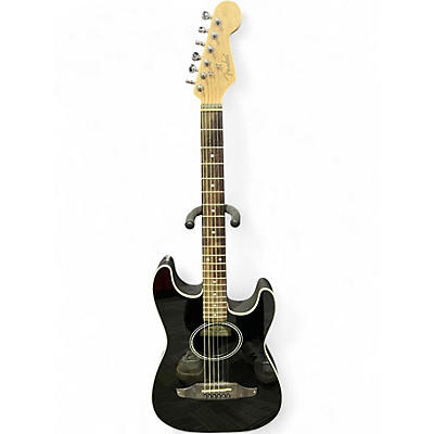 Used 2018 Fender Stratacoustic Black Acoustic Electric Guitar