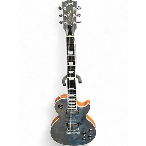 Used 2018 Gibson Gibson LES PAUL DELUXE PLAYER PLUS Satin Ocean Blue Solid Body Electric Guitar Satin Ocean Blue