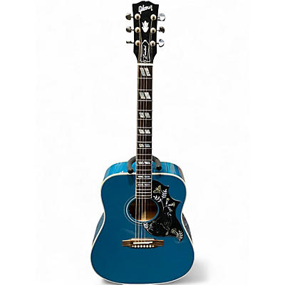 Used 2018 Gibson HUMMINGBIRD LTD BIG SKY BLUE Acoustic Electric Guitar