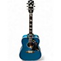 Used 2018 Gibson HUMMINGBIRD LTD BIG SKY BLUE Acoustic Electric Guitar BIG SKY BLUE