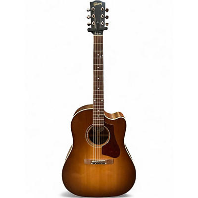 Used 2018 Gibson J-15 EC Walnut Sunburst Acoustic Electric Guitar