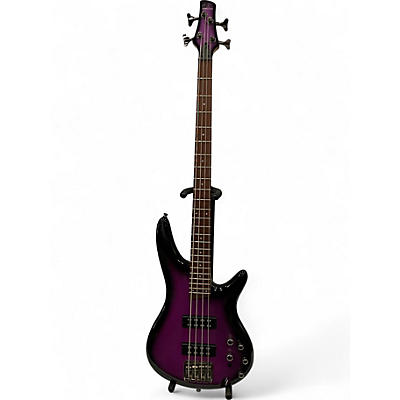 Used 2018 Ibanez SR300E Metallic Purple Sunburst Electric Bass Guitar