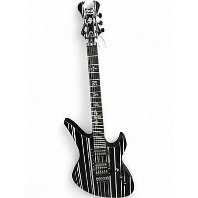 Used 2018 Schecter Guitar Research Synyster Gates Signature Standard Black and White Solid Body Electric Guitar