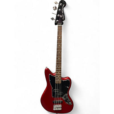 Used 2018 Squier Vintage Modified Jaguar Bass Candy Apple Red Electric Bass Guitar