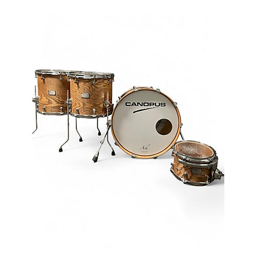 Used 2019 Canopus 4 Piece ASH NATURAL GRAIN ASH OIL FINISH Drum Kit NATURAL GRAIN ASH OIL FINISH