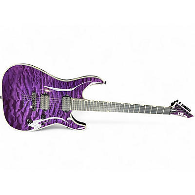 Used 2019 ESP LTD MH1000 Trans Purple Solid Body Electric Guitar