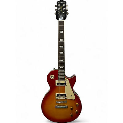 Used 2019 Epiphone Les Paul Traditional Pro Cherry Sunburst Solid Body Electric Guitar