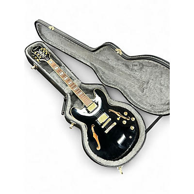 Used 2019 Epiphone Sheraton II Pro Ebony Hollow Body Electric Guitar