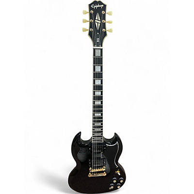 Used 2019 Epiphone sg custom Black Solid Body Electric Guitar