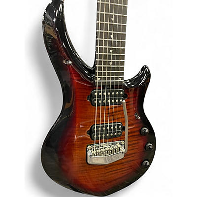 Used 2019 Ernie Ball Music Man MAJEST 7 BFR TIGER EYE Solid Body Electric Guitar