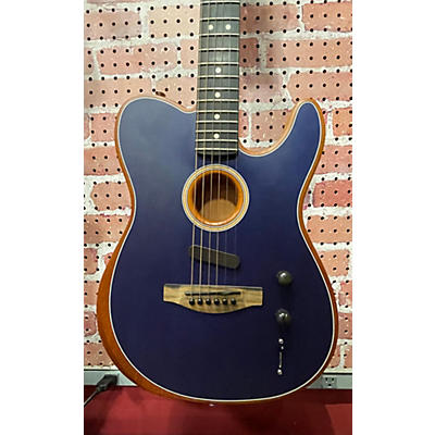 Fender Used 2019 Fender American Acoustasonic Telecaster Blue Acoustic Electric Guitar