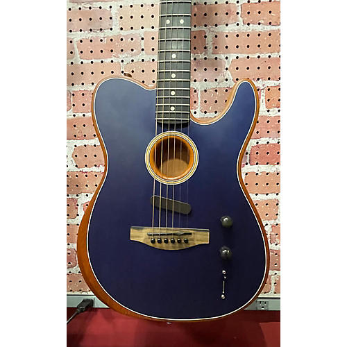 Fender Used 2019 Fender American Acoustasonic Telecaster Blue Acoustic Electric Guitar Blue