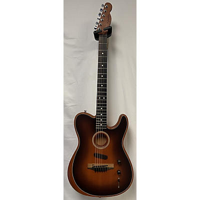 Fender Used 2019 Fender American Acoustasonic Telecaster Brown Sunburst Acoustic Electric Guitar