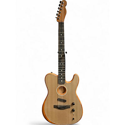 Used 2019 Fender American Acoustasonic Telecaster GREEN Acoustic Electric Guitar