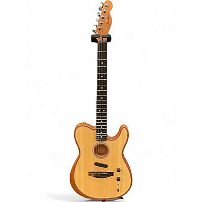 Used 2019 Fender American Acoustasonic Telecaster Satin Natural Acoustic Electric Guitar