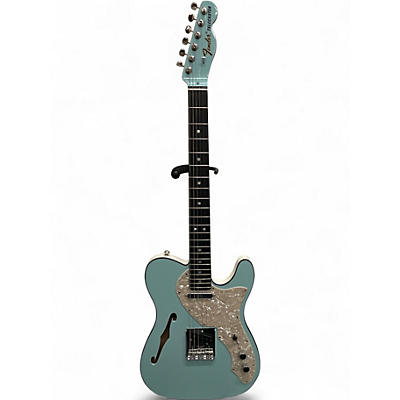 Used 2019 Fender American Elite Thinline Telecaster Daphne Blue Hollow Body Electric Guitar
