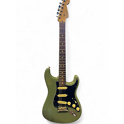 Used 2019 Fender American Professional Stratocaster SSS Green Solid Body Electric Guitar