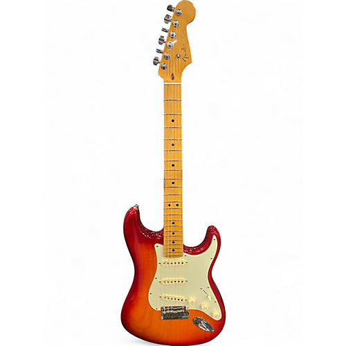 Used 2019 Fender American Ultra Stratocaster Plasma Red Burst Solid Body Electric Guitar Plasma Red Burst
