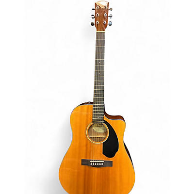 Used 2019 Fender CD60CE Dreadnought Natural Acoustic Electric Guitar