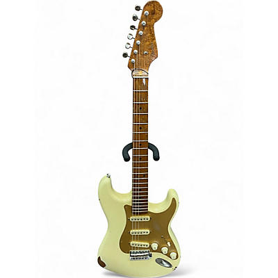 Used 2019 Fender CUSTOM SHOP '56 LTD NAMM ROASTED RELIC STRAT Vintage White Solid Body Electric Guitar