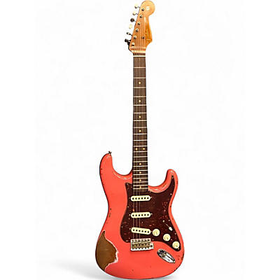 Used 2019 Fender CUSTOM SHOP LTD ED 1960 ROASTED HEAVY RELIC STRAT Fade Fiesta Red Solid Body Electric Guitar