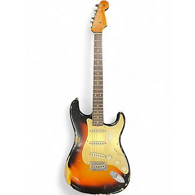 Used 2019 Fender Custom Shop Limited Edition Heavy Relic 1959 Stratocaster 3 Tone Sunburst Solid Body Electric Guitar