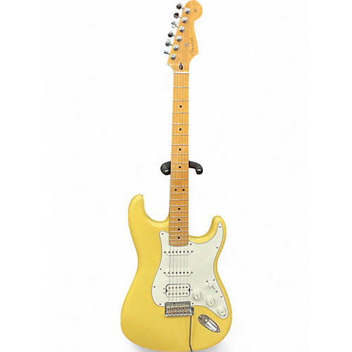 Used 2019 Fender Player Stratocaster Hialeah Yellow Solid Body Electric Guitar Hialeah Yellow