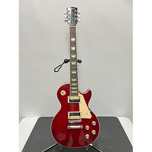 Gibson Used 2019 Gibson Les Paul Classic Transparent Cherry Solid Body Electric Guitar Transparent Cherry