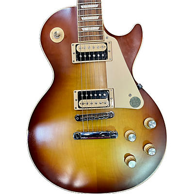 Gibson Used 2019 Gibson Les Paul Traditional Pro V Satin Top Iced Tea Solid Body Electric Guitar