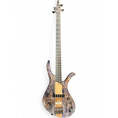 Used 2019 Ibanez Afr4pbp Trans Purple Electric Bass Guitar