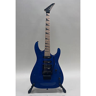 Jackson Used 2019 Jackson JS34Q Dinky Quilted Trans Blue Solid Body Electric Guitar