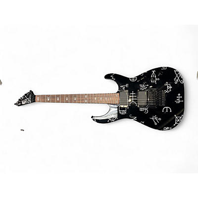 Used 2019 Ltd KH-DC Kirk Hammett Signature Black with Graphics Solid Body Electric Guitar