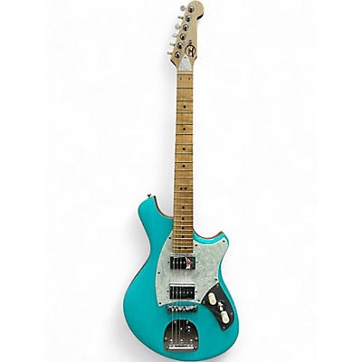 Used 2019 Malinoski Hornet Teal Solid Body Electric Guitar