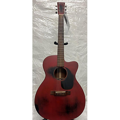 Martin Used 2019 Martin Martin OMC-15ME Streetmaster Special Weathered Red Acoustic Guitar