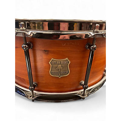 Used 2019 OUTLAW DRUMS 14in cedar stave snare drum cedar Drum