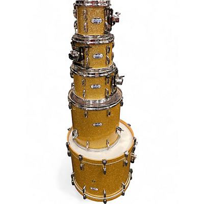 Used 2019 Pearl 5 Piece MASTER MAPLE COMPLETE BOMBAY GOLD SPARKLE Drum Kit