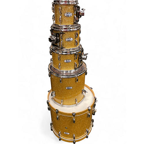 Used 2019 Pearl 5 Piece MASTER MAPLE COMPLETE BOMBAY GOLD SPARKLE Drum Kit BOMBAY GOLD SPARKLE