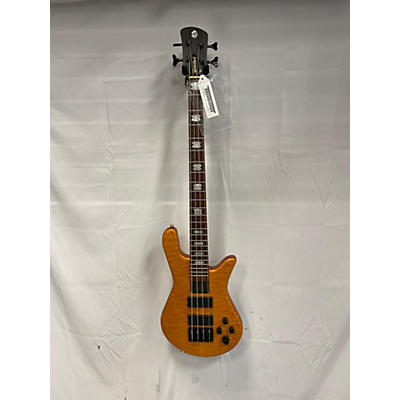 Spector Used 2019 Spector NS4H2 Satin Quilted Natural Electric Bass Guitar