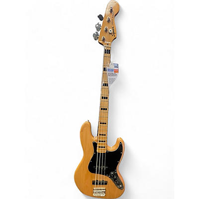 Used 2019 Squier Classic Vibe 1970S Jazz BaSS Vintage Natural Electric Bass Guitar