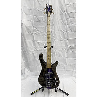 Used 2019 Warwick Custom Shop CO Streamer Grey Special Custom Wood And Purple Epoxy Custom Electric Bass Guitar