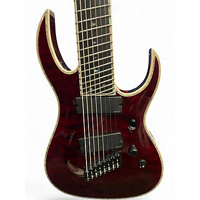 Used 2020 B.C. Rich SHREDZILLA PROPHECY 8 Candy Apple Red Solid Body Electric Guitar