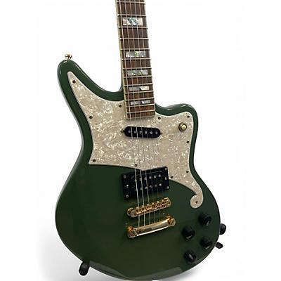 Used 2020 D'Angelico Bedford Deluxe HS Green Solid Body Electric Guitar