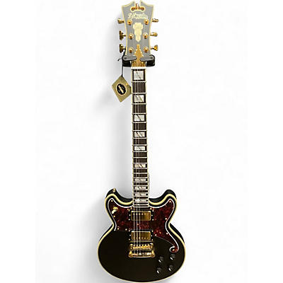 Used 2020 D'Angelico Brighton Deluxe Satin Black Solid Body Electric Guitar