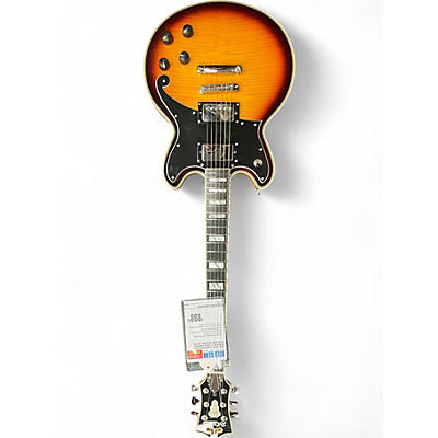Used 2020 D'Angelico DELUXE BRIGHTON 3 Color Sunburst Solid Body Electric Guitar