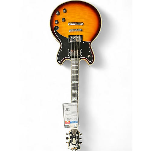 Used 2020 D'Angelico DELUXE BRIGHTON 3 Color Sunburst Solid Body Electric Guitar 3 Color Sunburst