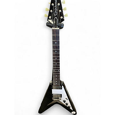 Used 2020 Epiphone Flying V Black Solid Body Electric Guitar