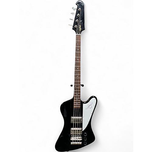 Used 2020 Epiphone Thunderbird IV Black Electric Bass Guitar Black