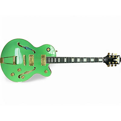 Used 2020 Epiphone Used Uptown Kat ES Emerald Green/Metallic Gold Acoustic Electric Guitar